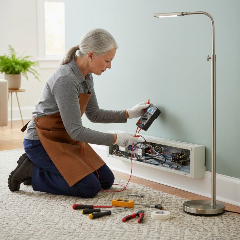 Baseboard Heater Installation detail